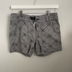 Banana Republic Black and White Geometric Shorts